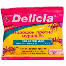 ИНСЕКТИЦИД ПОРОШОК ПРОТИВ МУРАВЬЕВ DELICIA 30 Г delicia
