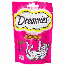 ЛАКОМСТВА ДЛЯ КОШЕК dreamies ПОДУШЕЧКИ С ГОВЯДИНОЙ 60 Г