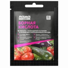 БИОСТИМУЛЯТОР БОРНАЯ КИСЛОТА 10 Г лама торф