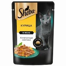 КОРМ ДЛЯ КОШЕК sheba КУРИЦА В ЖЕЛЕ 75 Г